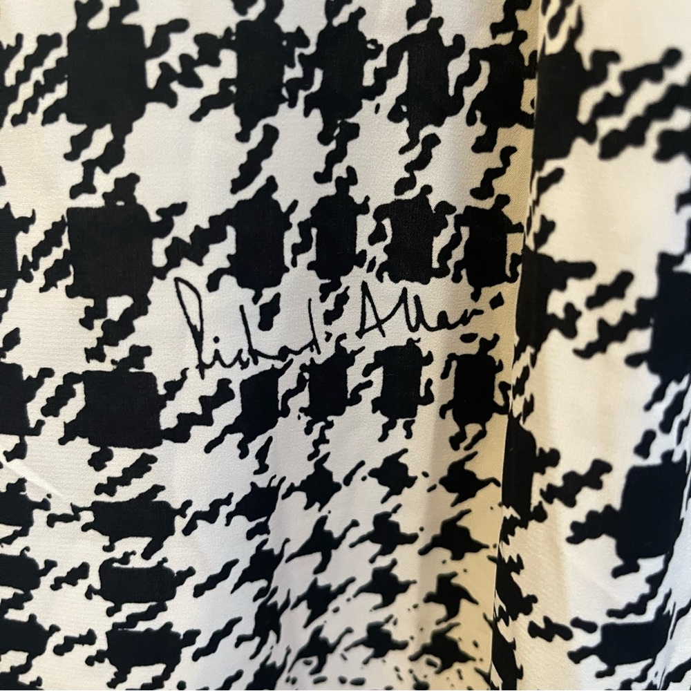 Richard Allan x H&M Patchwork Houndstooth‎ Button-Front Shirt | Size US 2 - Picture 9 of 12